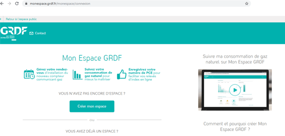 connexion en ligne GRDF